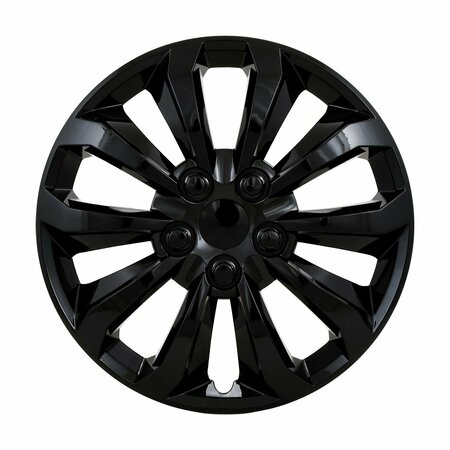 COAST2COAST WHEEL COVER, WC 10  SPOKE, GL BLK 15, SET 4 106115BLK